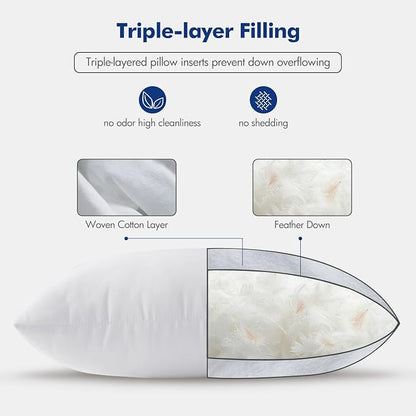 MIULEE Feather Pillow Insert 18x18, Throw Pillow - Image 6