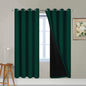 Yakamok Dark Green 100% Blackout Curtains 72 Inches Long 52" Wide 2 Panels | by Yakamok