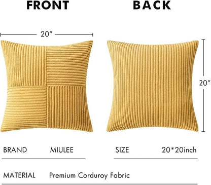 MIULEE Golden Mustard Decorative Throw Pillow Covers - Image 6