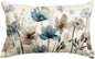 AVOIN colorlife Poppy Flowers Blue Brown Throw Pillow Cover 12x20 Inch | by AVOINcolorlife
