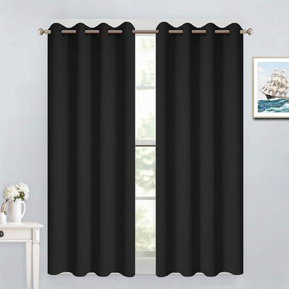 Yakamok Room Darkening Curtains 52x54 inch Length Black-Living Room | 2 panels by Yakamok
