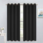 Yakamok Room Darkening Curtains 52x54 inch Length Black-Living Room | 2 panels by Yakamok