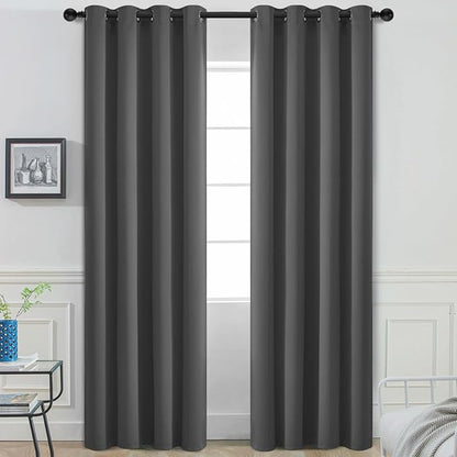 Yakamok Room Darkening Curtains 52x96 inch Length Charcoal Grey-Living Room | 2 by Yakamok