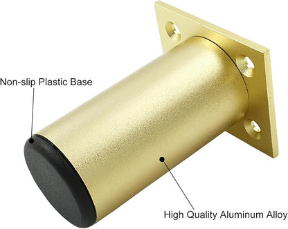 Set of 4 Aluminum Alloy Furniture Legs 3 Inch Height, 1.5 Inch Diameter - Image 4