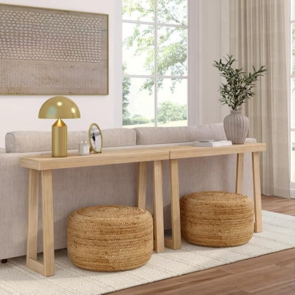Plank+Beam Solid Wood Console Table, 46 Inch, Sofa Table, Narrow Entryway Table - Image 3