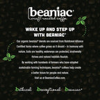 beaniac Organic Full On French Roast, Dark Roast, Single Serve Compostable K Cup Coffee Pods, Organic Arabica Coffee, Keurig Brewer Compatible, 30 Count
