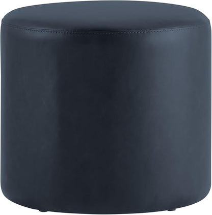 Studio Living® 19” Wentworth Ottoman Round Faux Leather Bench, Stationary - Image 7