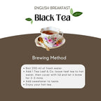Tealeaf & Co. English Breakfast Black Tea - English Breakfast Tea in Loose Leaf Form - Contains Low Caffeine - Upto 50 Servings - Gluten Free (3.52oz/100gm)