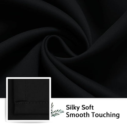 SimpleHome Black 100% Blackout Curtains Room Darkening Living Room 54 Inch | - Image 7