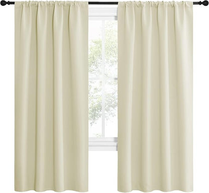 NICETOWN Beige Blackout Curtains - Image 2