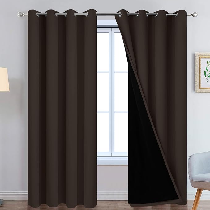 Yakamok Chocolate 100% Blackout Curtains 84 Inches Long 52" Wide 2 Panels | by Yakamok