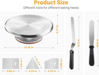 Kootek Aluminium Cake Turntable, 12 Inch Rotating Cake Stand, 35 pcs Cake Decorating Kit Supplies with 24 Numbered Icing Piping Tips, 2 Frosting Spatula, Pastry Bags and Other Baking Tools