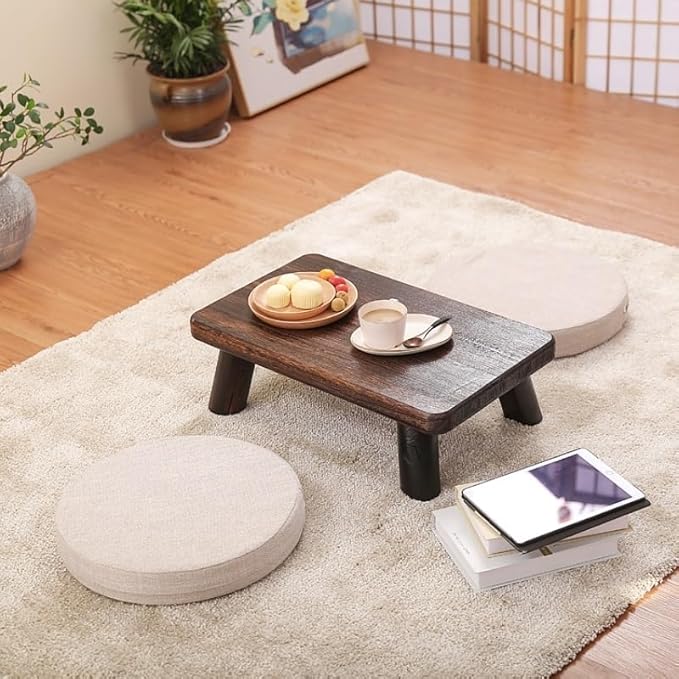 CHICKEN Couch End Table Little Traditional Tea Table Long Paulownia Wood Asia - Image 2