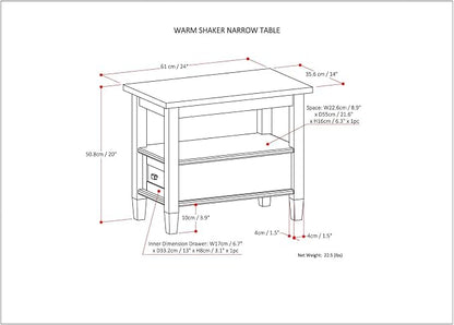 SIMPLIHOME Warm Shaker End Table - Image 3