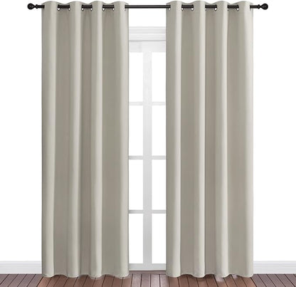 NICETOWN Natural Room Darkening Curtains 86" Long - Image 2