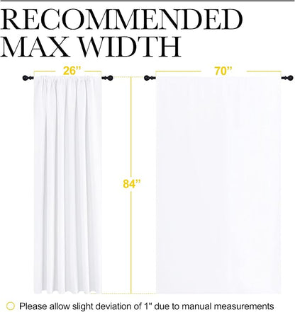 NICETOWN White Curtains, 50% Light Blocking Curtain Panels - Image 7