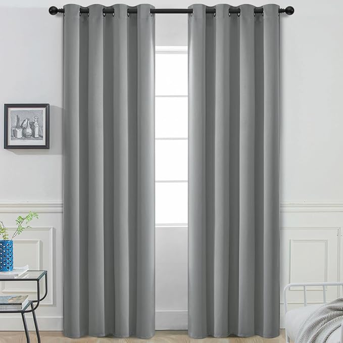 Yakamok Room Darkening Curtains 52x108 inch Length Dove Grey-Living Room | 2 by Yakamok