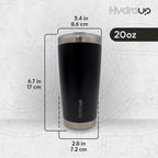 20 oz Tumbler Cup | Stainless Steel Insulated Coffee Mug with Lid | Coffee Travel Mug & Iced Coffee Cup | Leakproof Coffee Tumbler | BPA-Free Insulated Tumblers