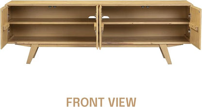 NTC Sapa Mid-Century Modern Solid Wood TV Stand 4-Door Media Console - Image 4