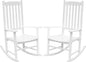 Flamaker Acacia Wood Patio Rocking Chair Set of 2, High Back and Widen Armrest by Flamaker