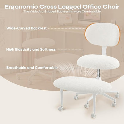 Pinmoco Ergonomic Cross Legged Office Chair - Image 3