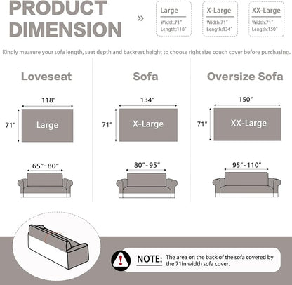 DREAMINGO Chenille Sofa Cover Washable Pet Couch Protector Cover Textured Couch - Image 2