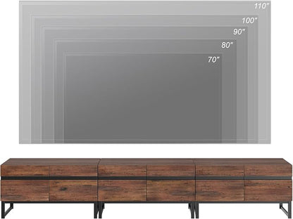 WAMPAT Modern TV Stand for 32-110 Inch TVs, Wood Entertainment Center - Image 5