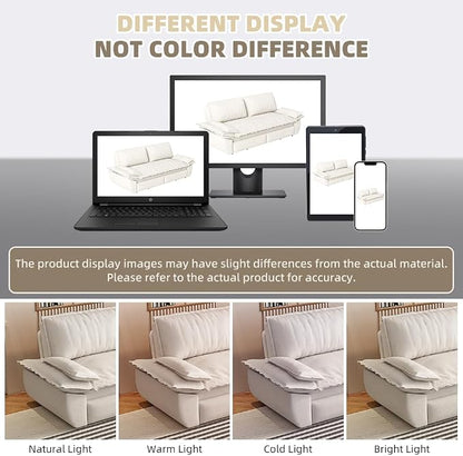 KEIKI 73.2" Convertible Futon Sofa Bed Queen Size, 3-in-1 Pull Out Couch - Image 6