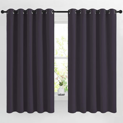 NICETOWN Blackout Bedroom Curtains 66 inches Long, Grommet Room Darkening by NICETOWN
