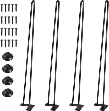 SMARTSTANDARD Hairpin Table Legs 32 Inch, 3/8" Solid Metal Legs by SMARTSTANDARD