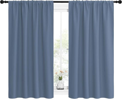 NICETOWN Kitchen Curtains, Short Blackout Curtains & Drapes, Small Window Rod - Image 2