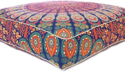 Mandala Floor Pillow Cover Meditation Cushion Seating Throw Hippie Round - Image 3