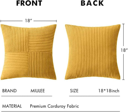 MIULEE Mustard Yellow Decorative Throw Pillow Covers - Image 7