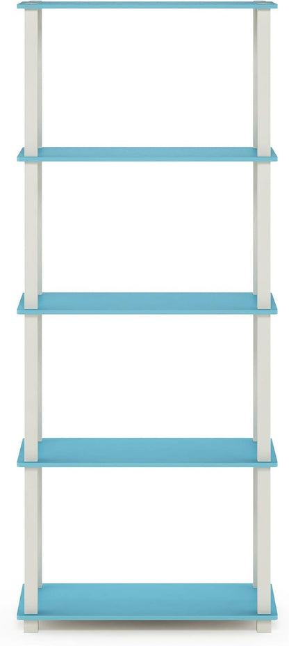 Furinno TURN-S-TUBE Book Shelf, 5-Tier Toolless Storage Shelves - Image 5