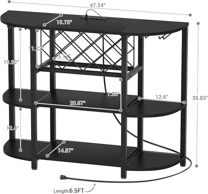 Unikito 4-Tier Metal Coffee Bar Cabinet - Image 3