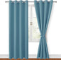 Blackout Curtains for Bedroom, Stone Blue, 52 x 84 Inch, 2 Panels | Thermal by Hiasan