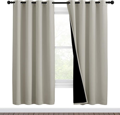 NICETOWN 100% Blackout Window Curtain Panels, Full Light Blocking Drapes by NICETOWN