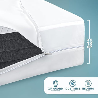 Utopia Bedding Mattress Protector Zippered Full Size, 100% Waterproof Bed Bug - Image 9