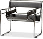 Baxton Studio Wassily Style Mid Centry Modern Accent Chair, Steel Frame and by BaxtonStudio