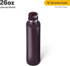 RTIC 26oz Journey Bottle Metal Stainless Steel Vacuum Insulated, BPA Free, Reusable, for Water, Hot and Cold Drinks, Travel, Sports, Camping, Plum