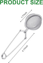 Snap Ball Tea Strainer, Voittozege 20 Pcs Premium Stainless Steel Tea Infuser with Handle Tea Infuser Filter with Tong Pincer Steeper Reusable for Loose Leaf Tea, Spices, Seasonings