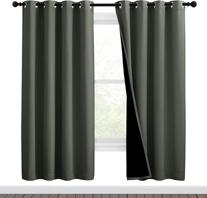 NICETOWN 100% Blackout Window Curtain Panels, Full Light Blocking Drapes by NICETOWN
