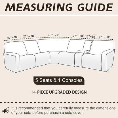Arfntevss Sectional Recliner Couch Covers Velvet Washable Corner Sectional Sofa - Image 2
