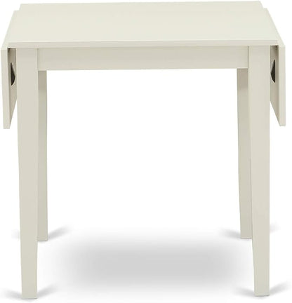 East West Furniture NDVA3-LWH-C 3 Piece Kitchen Table & Chairs Set Contains a - Image 7