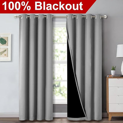 NICETOWN Full Shade Curtain Panels, Pair of Energy Smart & Noise Blocking Out - Image 2