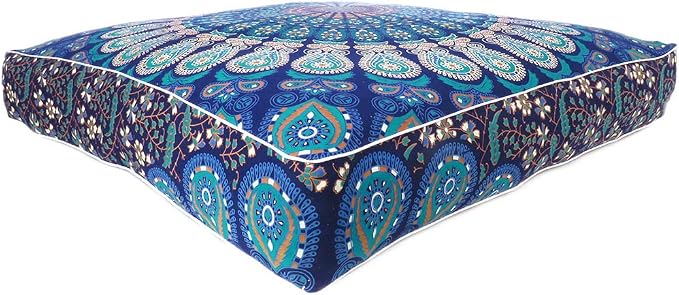 Mandala Floor Pillow Cover Meditation Cushion Seating Throw Hippie Round - Image 6