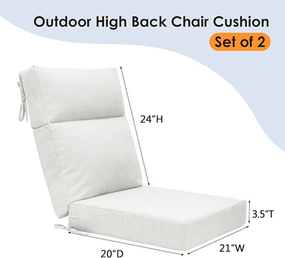 Unimatta Outdoor High Back Chair Cushion Seat Pads, 44 x 21 Inch - Image 5