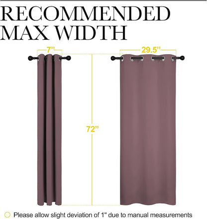 NICETOWN Bedroom Curtain Panels Blackout Draperies, Dry Rose, 1 Pair, 34 by - Image 7