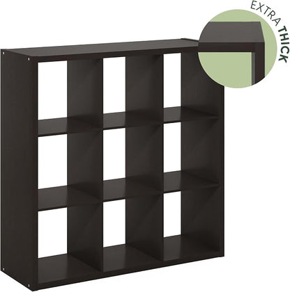 Furinno CUBICLE Book Shelf, 9-Cube Bookshelf, Extra Thick Frame Reversible - Image 7
