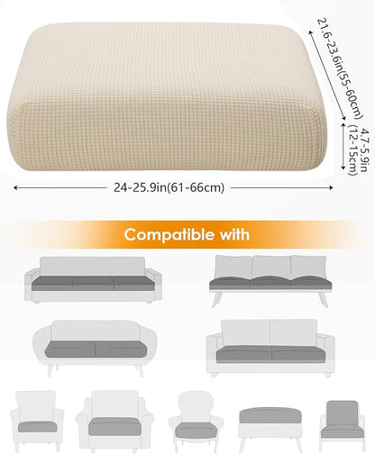 Fuloon Couch Cushion Slipcover, Super Stretch Individual Sofa Covers | 3 Pack - Image 3